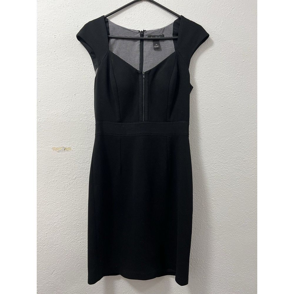 White House Black Market Womens Dress Black Bodycon Size 4 XS Sexy